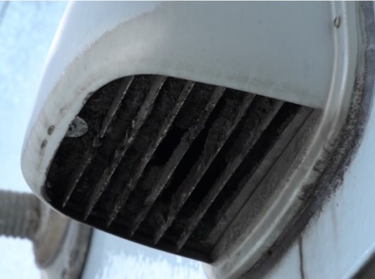 dusty outdoor vent grille