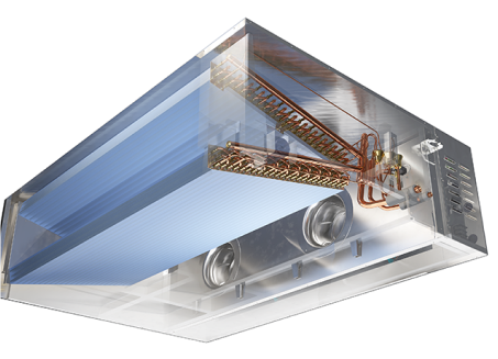 V-shaped heat exchanger